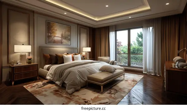 Luxury Bedroom Interior Design Illustration