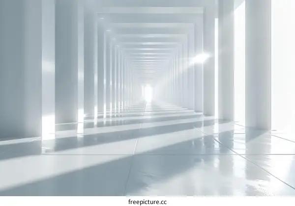 Futuristic White Corridor