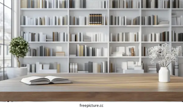 Modern Minimalist Home Library Interior Design