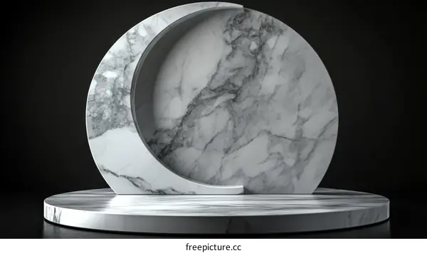 Modern Marble Display Podium for Product Showcase