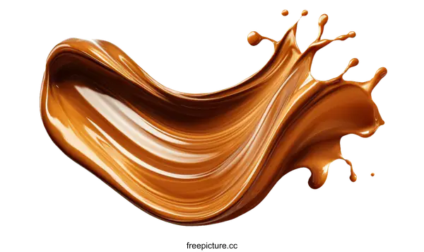[Transparent Background PNG]Abstract Caramel Splash Illustration