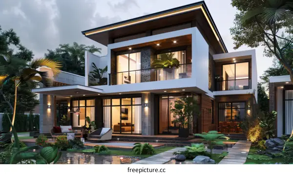 Modern Tropical Villa Exterior Design