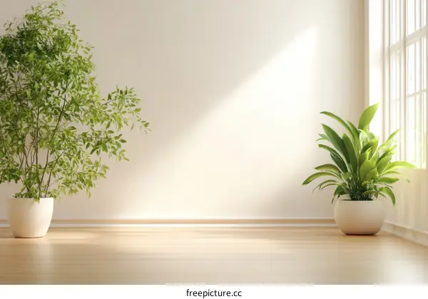 Modern Minimalist Interior Design with Plants
