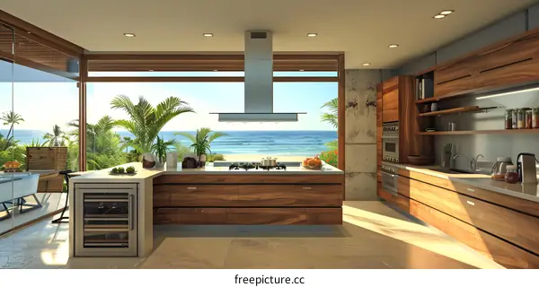 Modern Ocean View Kitchen