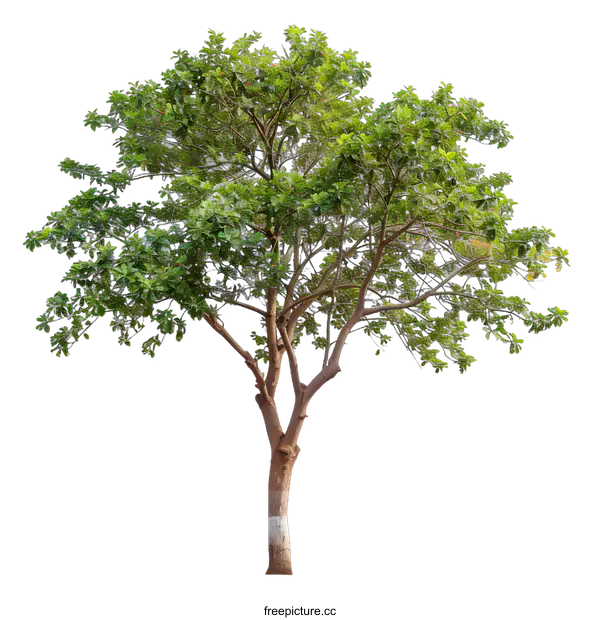 [Transparent Background PNG]Green Tree Isolated On White Background
