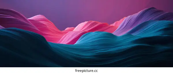 Abstract Colorful Wave Landscape Design
