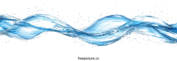[Transparent Background PNG]Abstract Water Splashing Waves