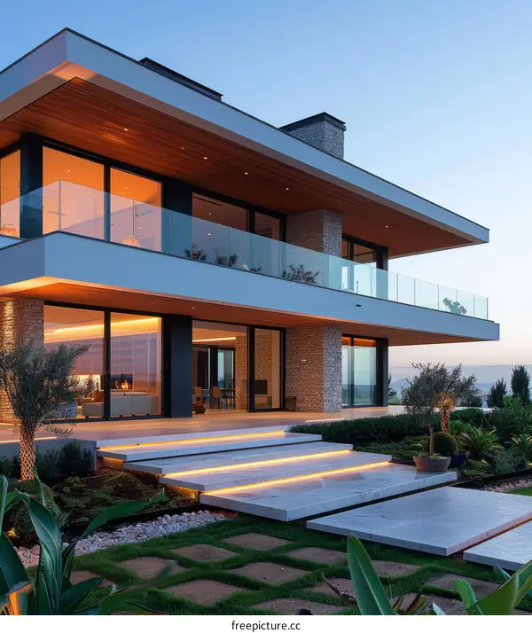 Modern Minimalist Villa with Stunning Sea View