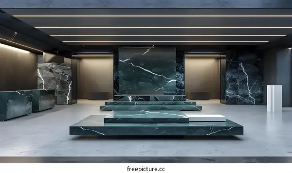 Modern Green Marble Interior Design Minimalist