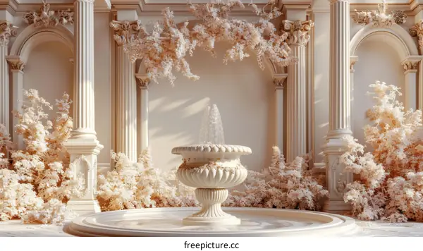 Elegant Classical Garden Illustration