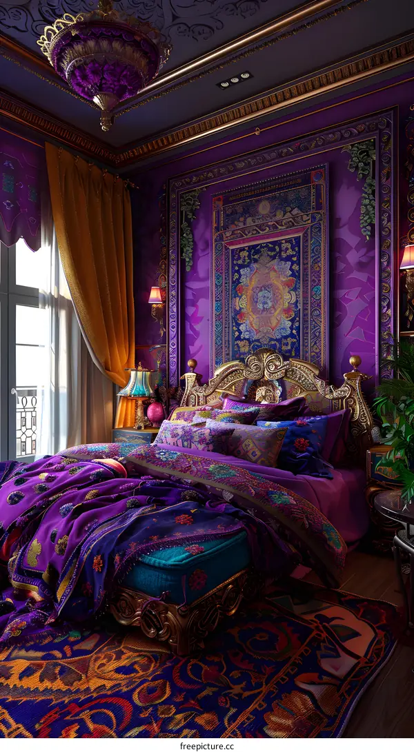 Purple bedroom