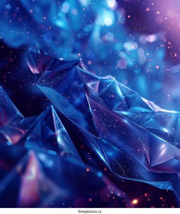 3D Crystal Geometric Illustration