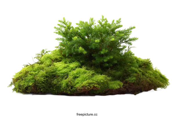 [Transparent Background PNG]Miniature Green Moss Terrarium Design