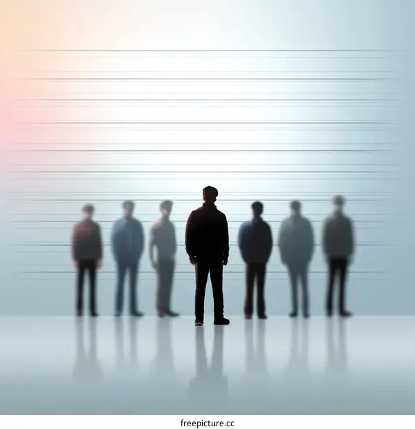Lineup Illustration of Diverse People