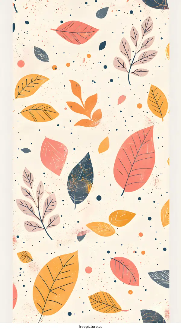 Autumn Leaves Pattern Seamless Illustration
