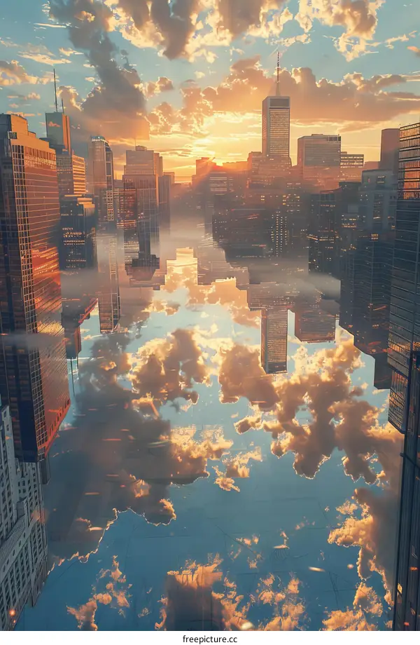 Manhattan Skyline Sunset