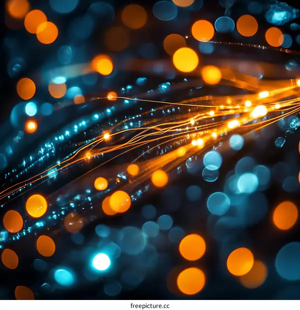 Abstract Bokeh with Vibrant Colors and Light Trails