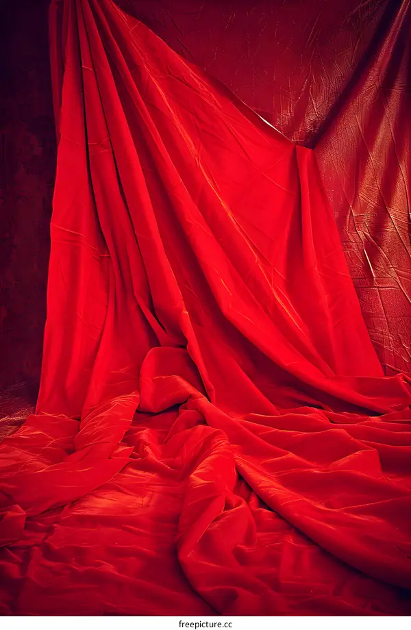 Red Velvet Drapery Background