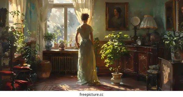 A Lady Standing by the Window