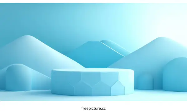 Light Blue Abstract Geometric Product Showcase