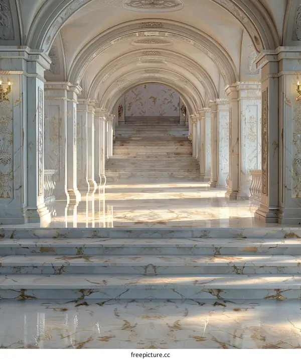 Elegant Palace Staircase Interior Design