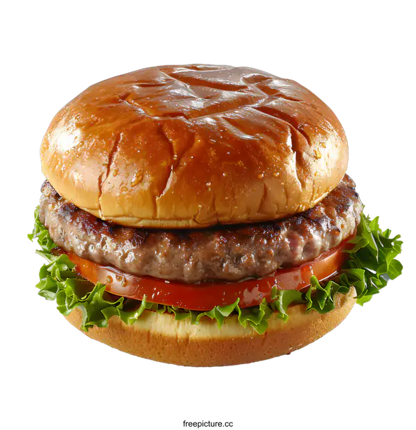 [Transparent Background PNG]Classic Hamburger on a White Background