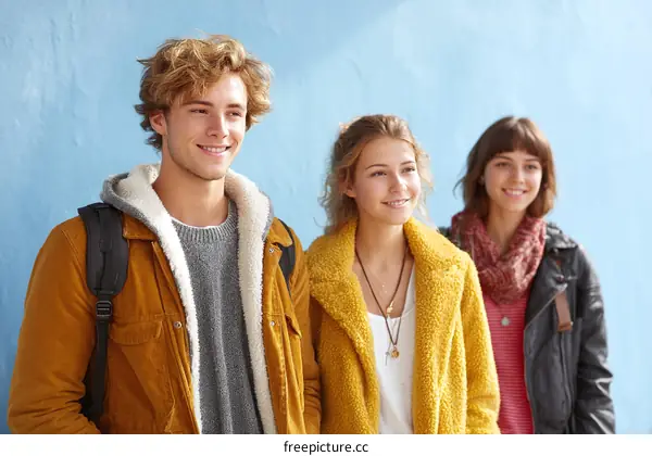 Three Diverse Friends Outdoor Portrait