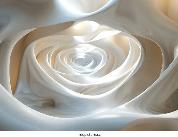 Abstract White Tunnel 3D Rendering