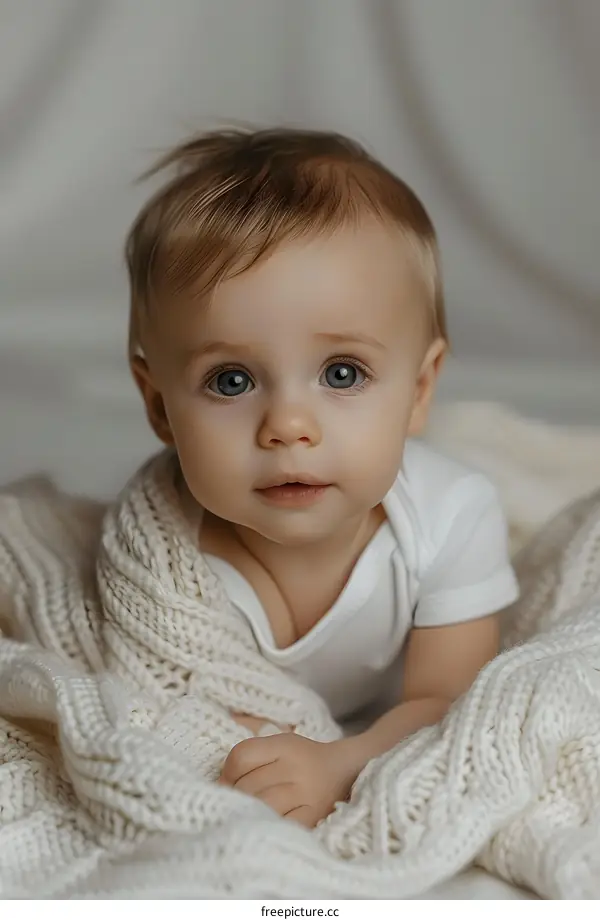 Portrait of a cute baby boy