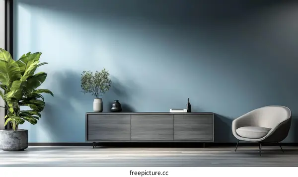 Modern Living Room Interior Design Illustration