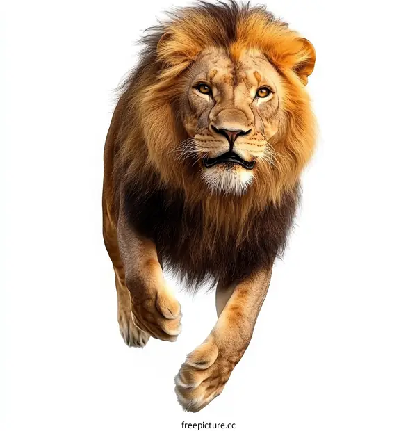 Majestic Lion in Dynamic Action