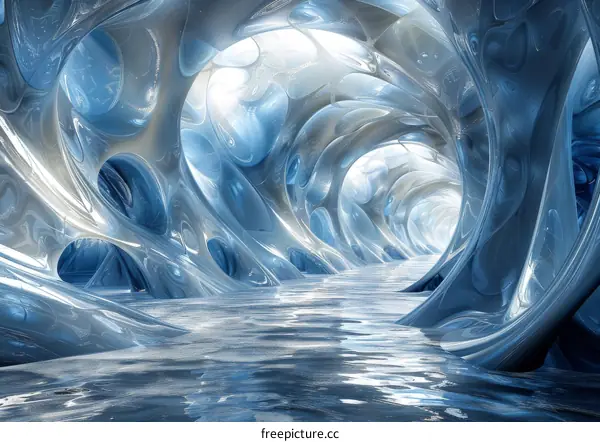 Blue Ice Cave in Glacier