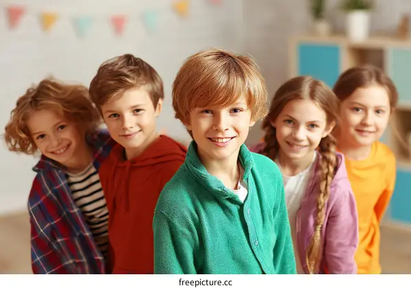 Group of Children Smiling and Posing