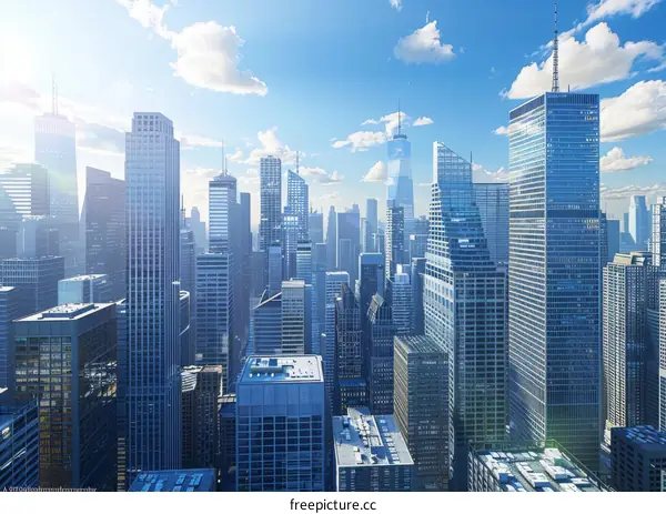 Modern City Skyline Architectural View