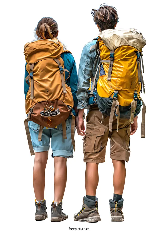 Couple Hiking With Backpacks