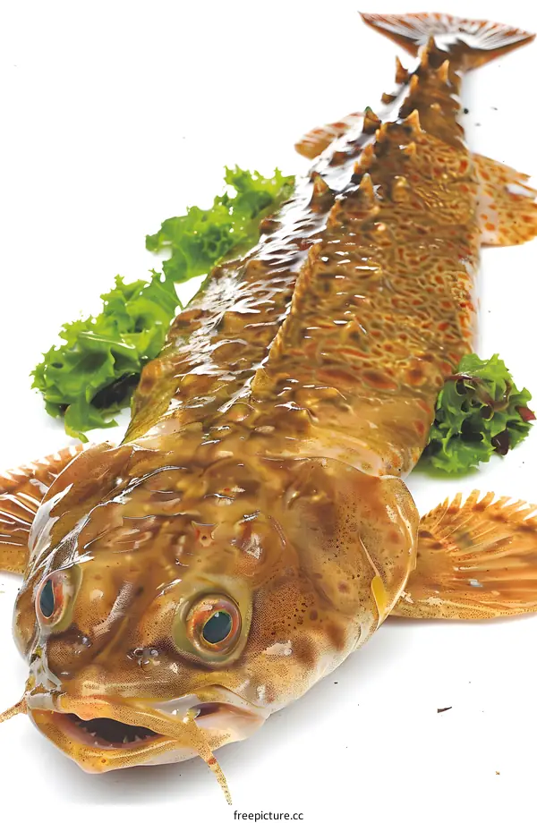 Fresh fish on a white background