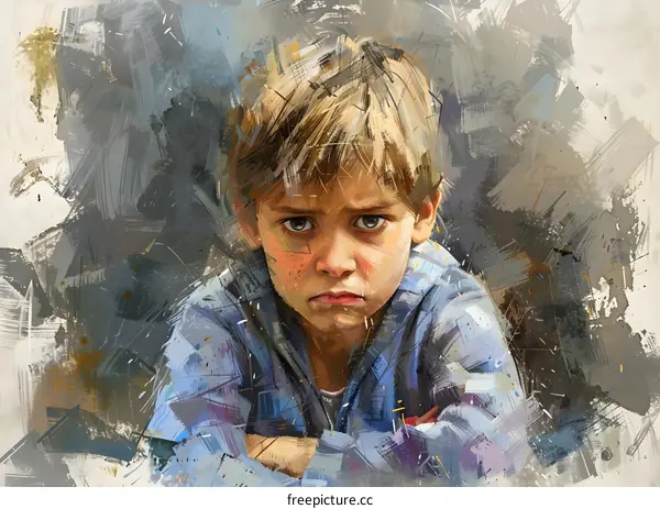 Portrait of a boy with crossed arms