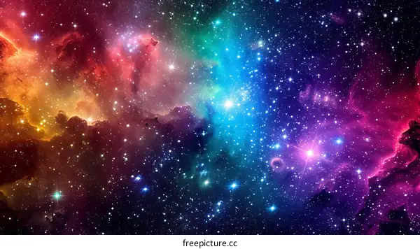Amazing colorful space and stars