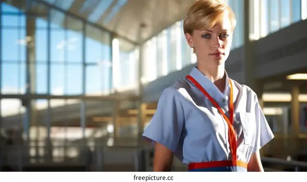 Portrait of a Confident Female Doctor in a Modern Hospital