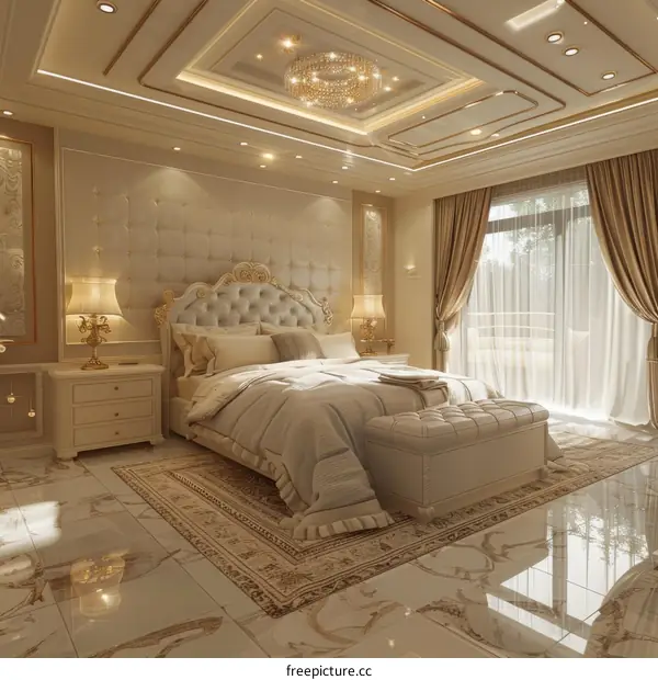 Luxury Bedroom Interior Design Illustration