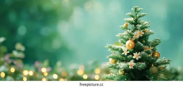 Christmas Tree Festive Background Image