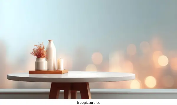 Modern Minimalist Table Setting Mockup