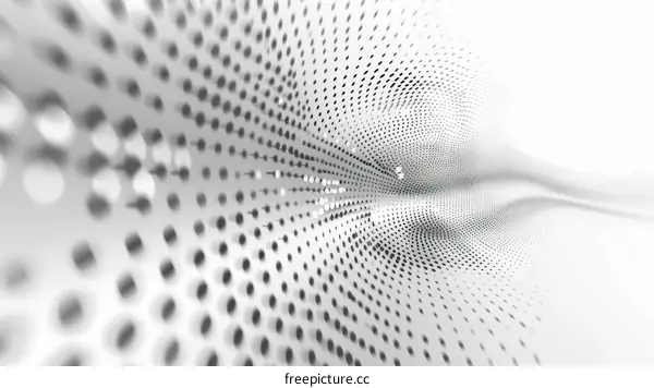 Black and white halftone dotted background