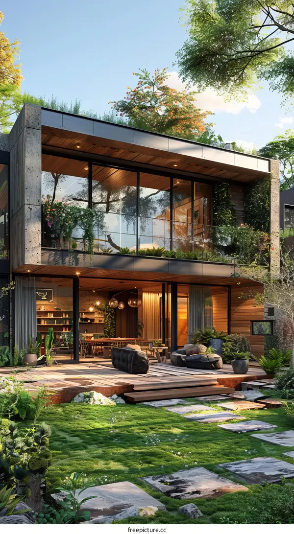 Modern and Eco-Friendly House Design with Natural Elements