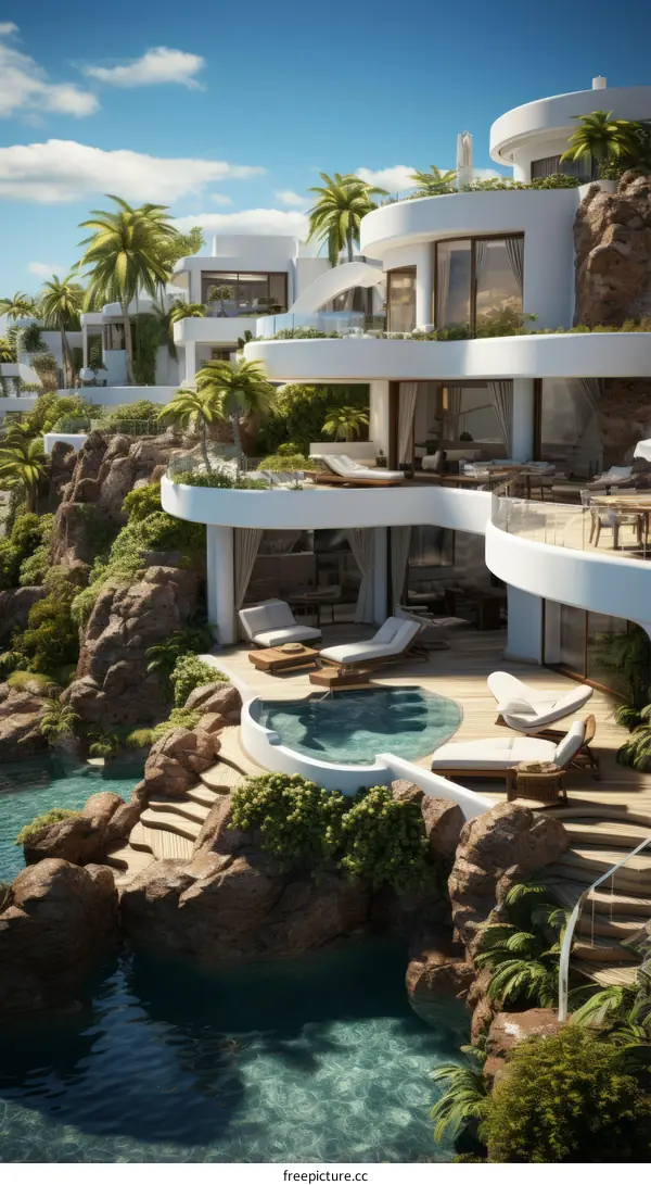 Futuristic Luxury Villa with Ocean Views