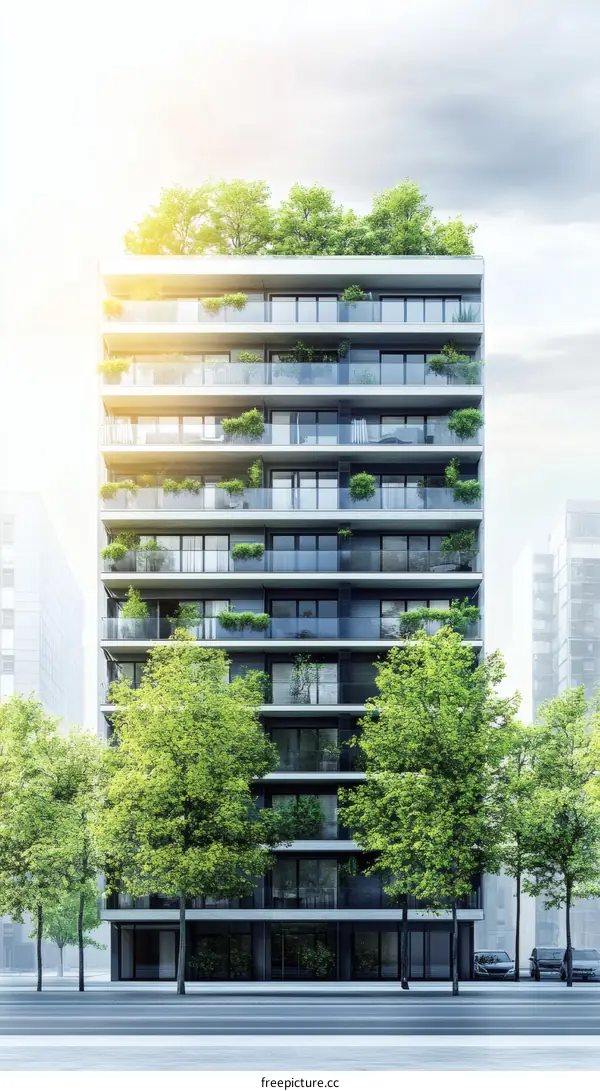 Modern Eco-Friendly Apartment Building