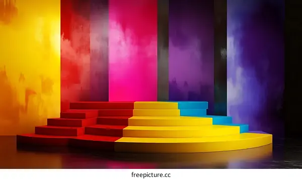 Colorful Multi-Level Display Platform