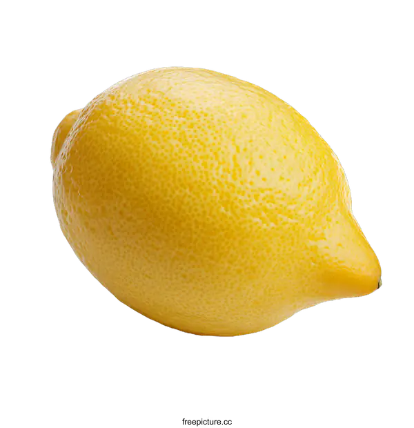 [Transparent Background PNG]Closeup of a Yellow Lemon on a White Background