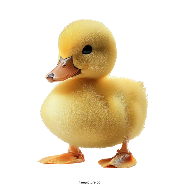 [Transparent Background PNG]Cute Little Yellow Duckling Illustration