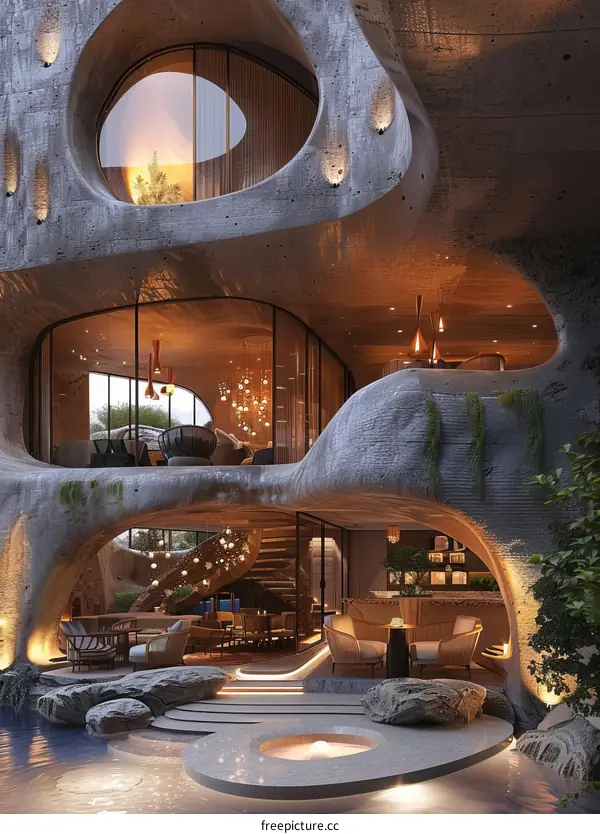 Unique Modern Concrete House with Indoor-Outdoor Living